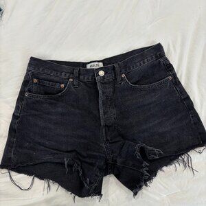 Agolde Black Jean Shorts